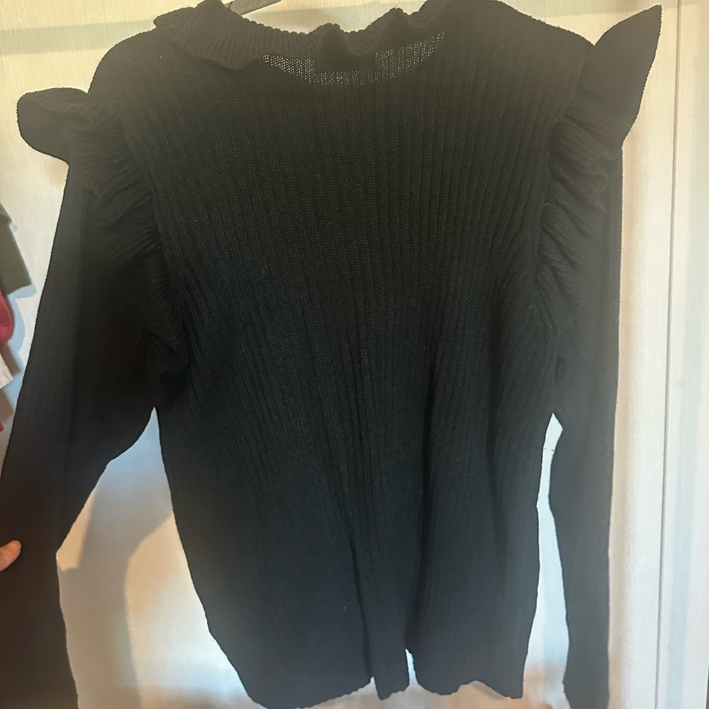 SHEIN Black Ruffled Sweater - Picture 3 of 3